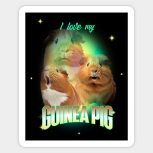 I Love My Guinea Pig Sticker